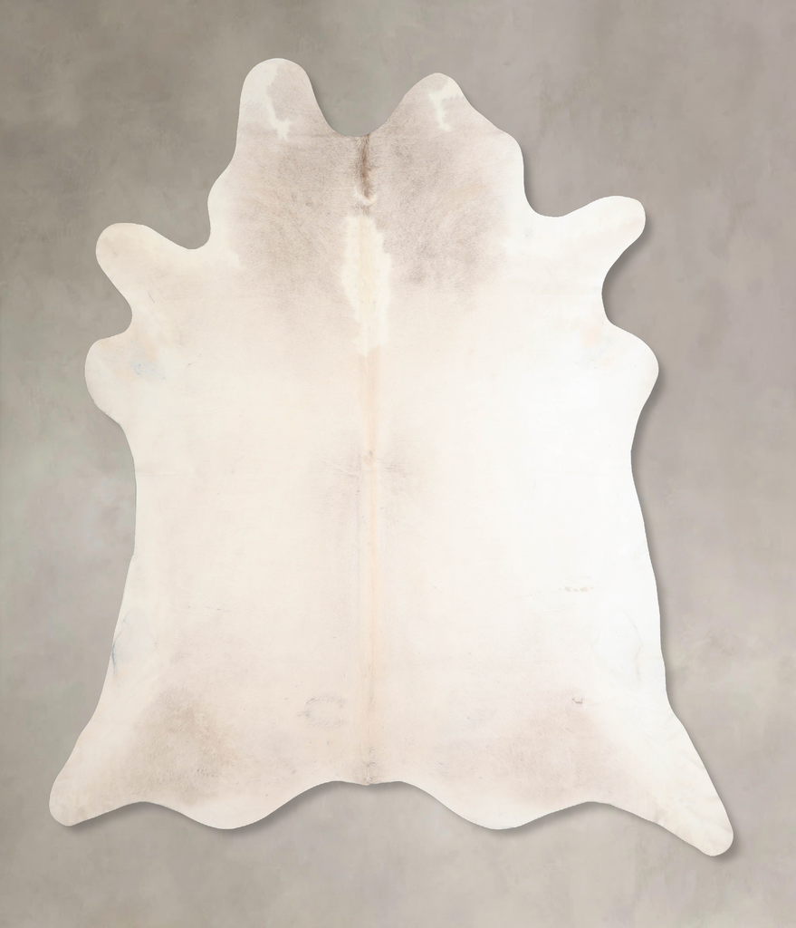 Ivory with Beige XX-Large Brazilian Cowhide Rug 7'11"H x 7'5"W #A32011 by Hudson Hides