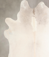 Ivory with Beige XX-Large Brazilian Cowhide Rug 7'11"H x 7'5"W #A32011 by Hudson Hides
