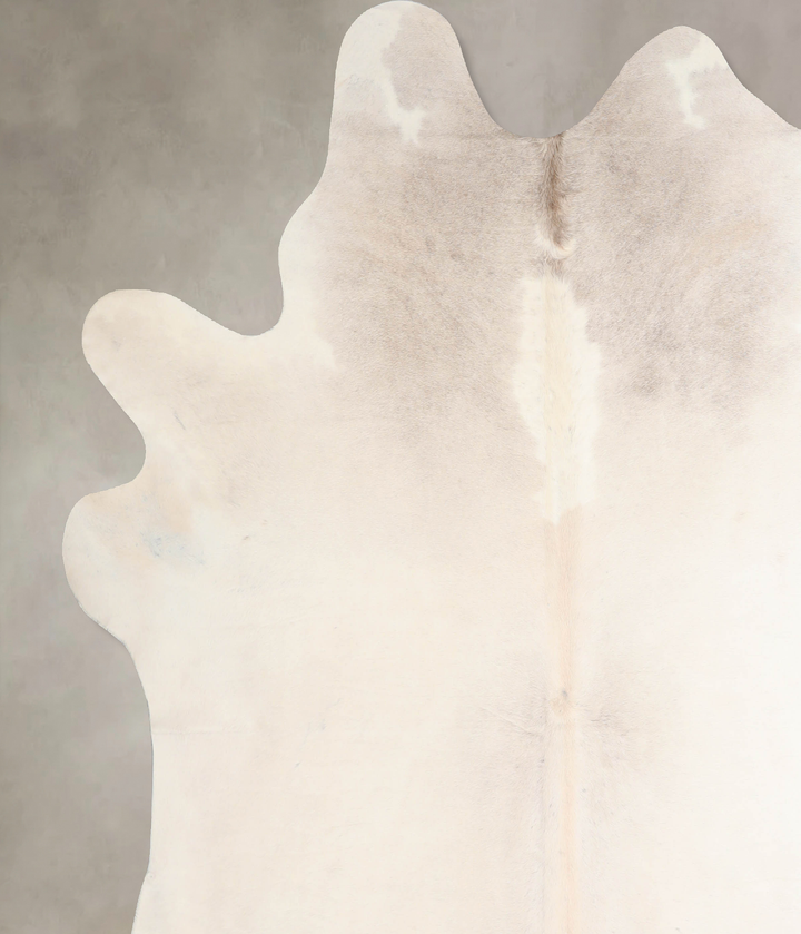 Ivory with Beige XX-Large Brazilian Cowhide Rug 7'11"H x 7'5"W #A32011 by Hudson Hides