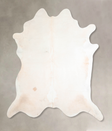 Ivory with Beige XX-Large Brazilian Cowhide Rug 7'8"H x 7'1"W #A32023 by Hudson Hides
