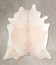 Ivory with Beige XX-Large Brazilian Cowhide Rug 7'5"H x 7'1"W #A32030 by Hudson Hides