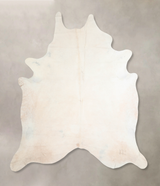 Ivory with Beige XX-Large Brazilian Cowhide Rug 8'7"H x 7'5"W #A32038 by Hudson Hides