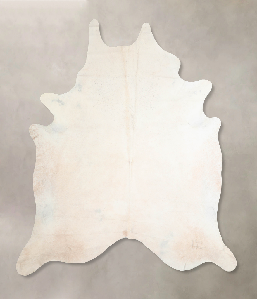 Ivory with Beige XX-Large Brazilian Cowhide Rug 8'7"H x 7'5"W #A32038 by Hudson Hides