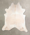 Beige and White XX-Large Brazilian Cowhide Rug 8'8