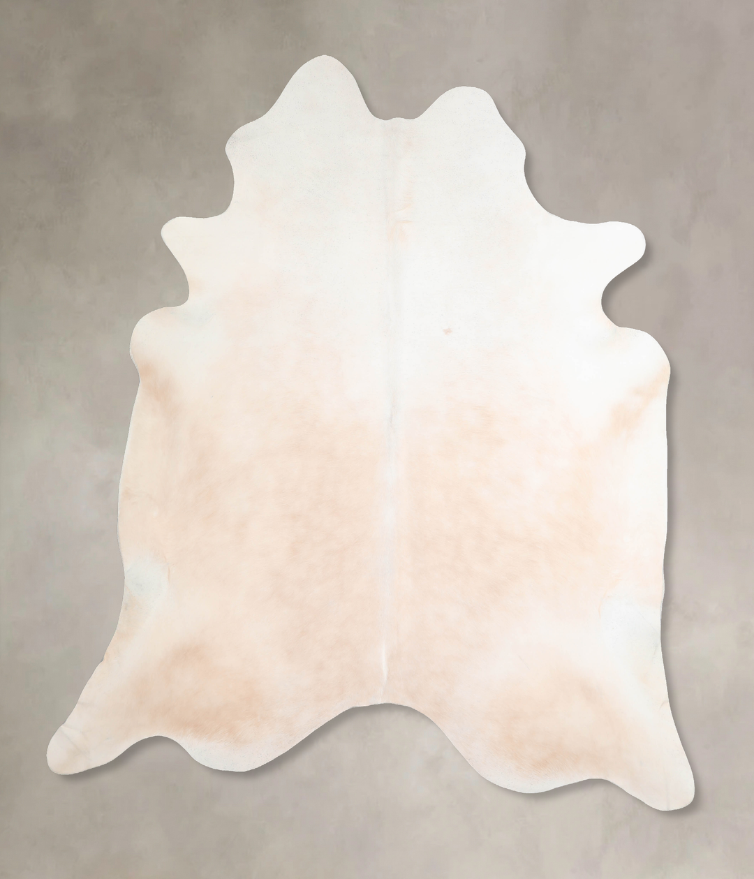 Ivory with Beige XX-Large Brazilian Cowhide Rug 7'8"H x 6'11"W #A32095