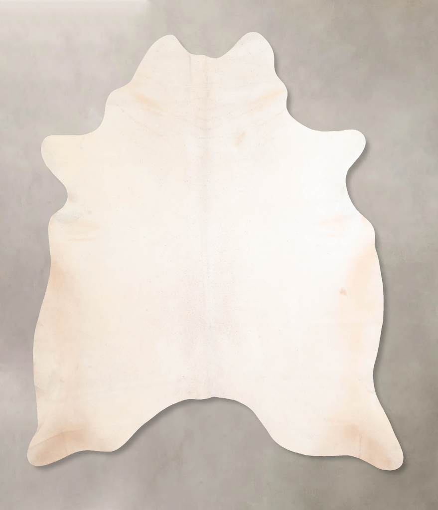 Ivory with Beige X-Large Brazilian Cowhide Rug 6'6"H x 6'4"W #A32159 by Hudson Hides