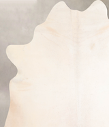 Ivory with Beige X-Large Brazilian Cowhide Rug 6'6"H x 6'4"W #A32159 by Hudson Hides