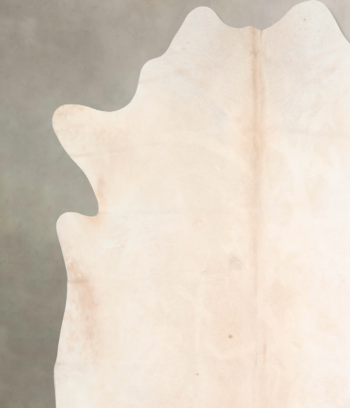 Ivory with Beige XX-Large Brazilian Cowhide Rug 7'6"H x 7'9"W #A32165 by Hudson Hides