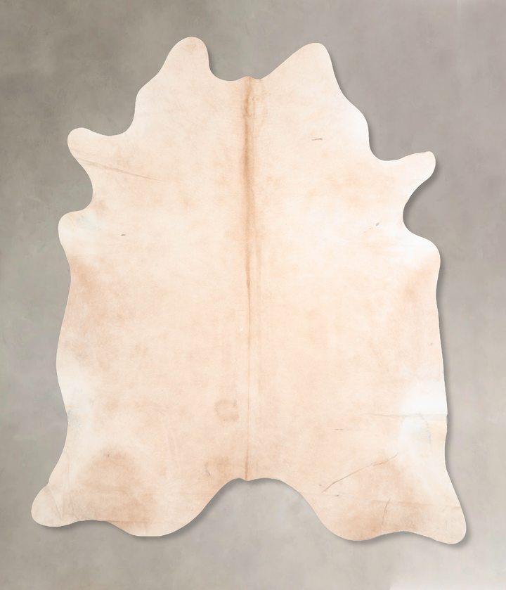 Beige X-Large Brazilian Cowhide Rug 7'3"H x 6'9"W #A32169 by Hudson Hides