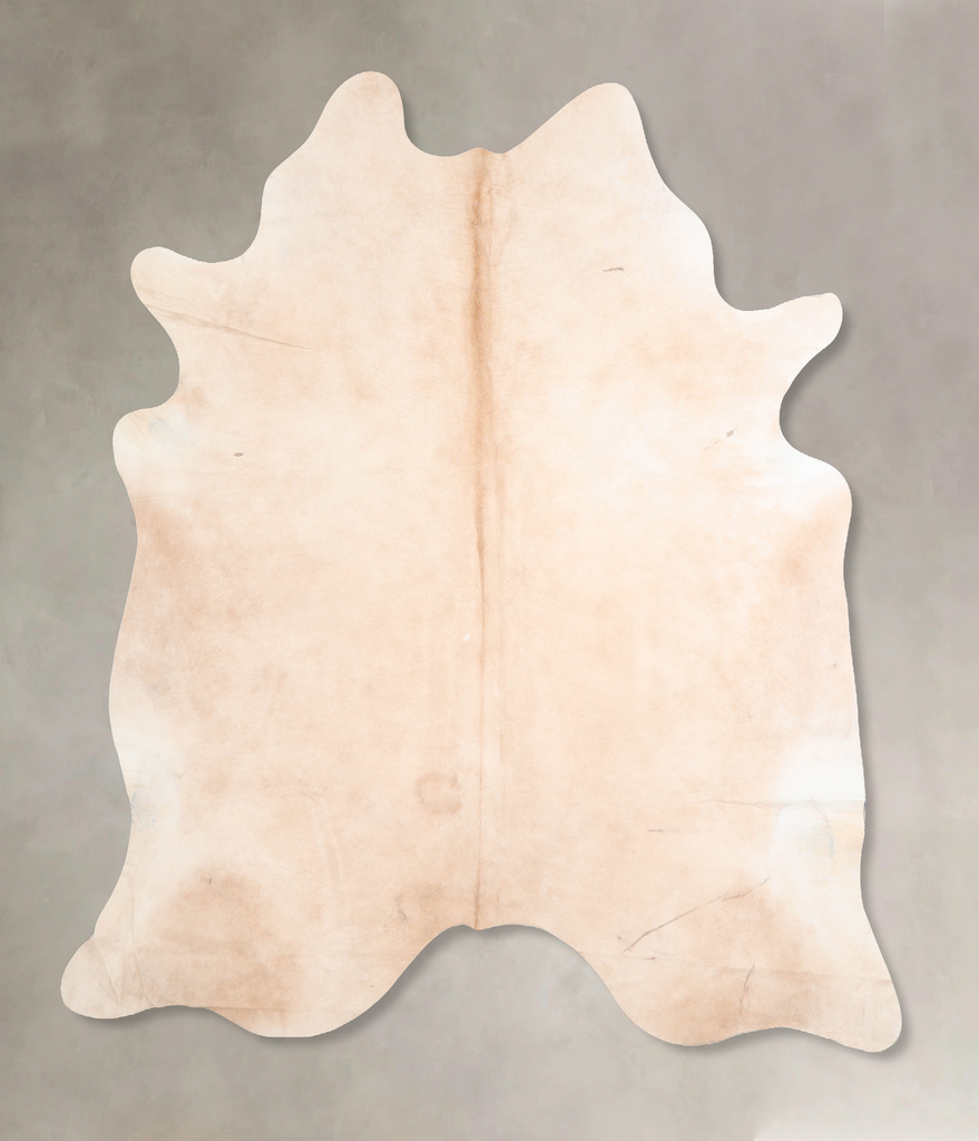 Beige X-Large Brazilian Cowhide Rug 7'3"H x 6'9"W #A32169 by Hudson Hides
