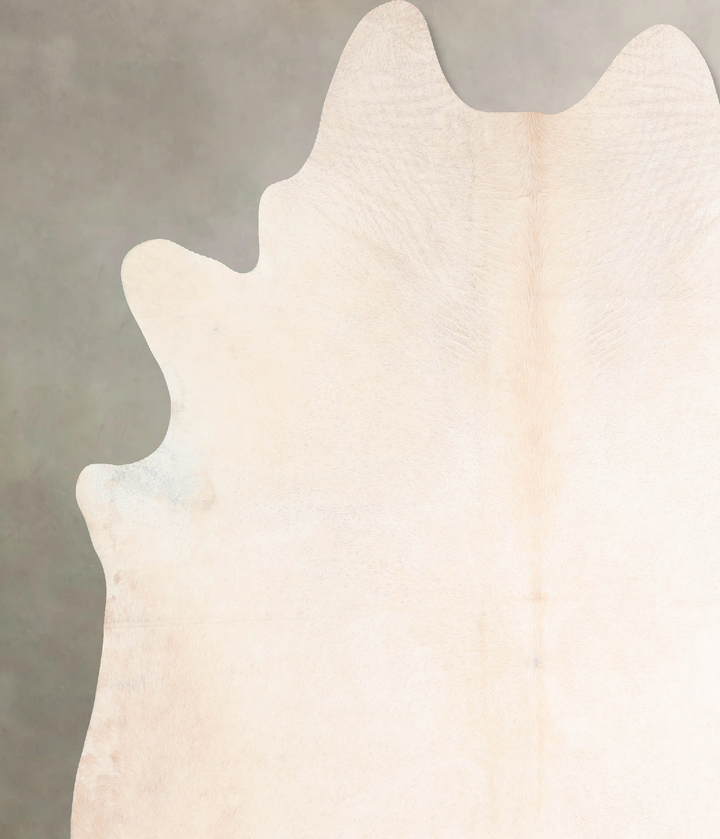 Ivory with Beige XX-Large Brazilian Cowhide Rug 7'7"H x 7'1"W #A32171 by Hudson Hides