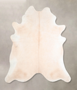 Ivory with Beige XX-Large Brazilian Cowhide Rug 7'9"H x 6'10"W #A32177 by Hudson Hides