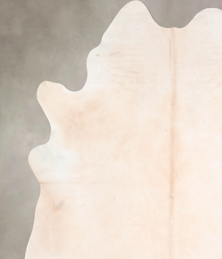 Ivory with Beige XX-Large Brazilian Cowhide Rug 7'9"H x 6'10"W #A32177 by Hudson Hides