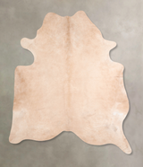 Beige X-Large Brazilian Cowhide Rug 7'3"H x 6'1"W #A32256 by Hudson Hides