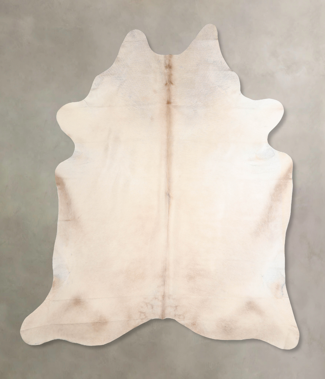 Ivory with Beige XX-Large Brazilian Cowhide Rug 8'3"H x 7'4"W #A32261 