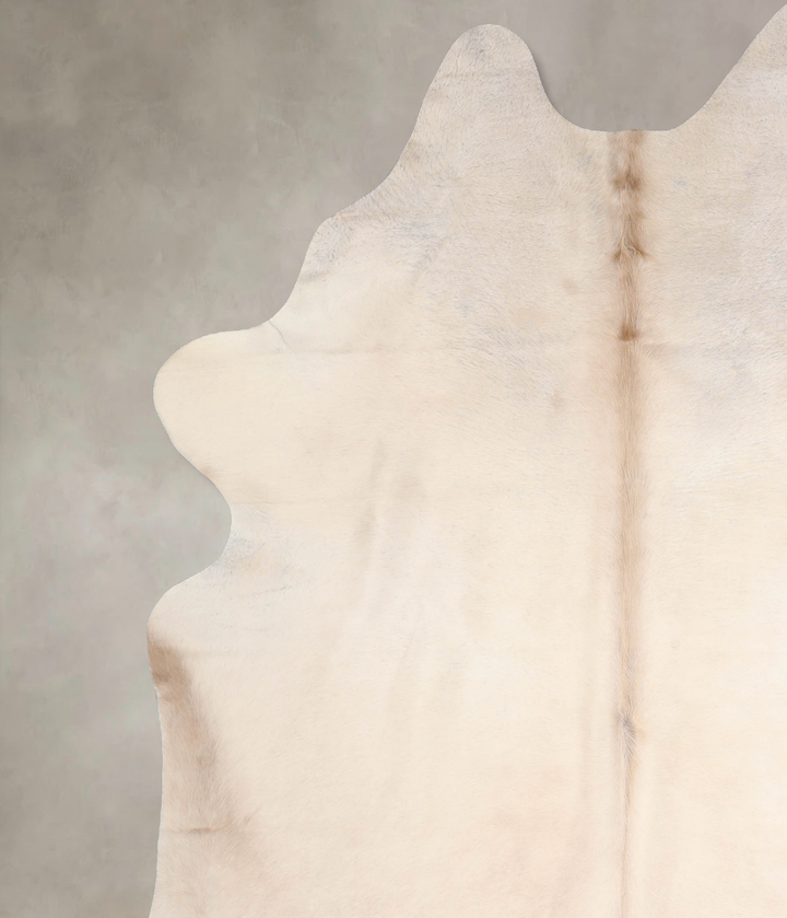 Ivory with Beige XX-Large Brazilian Cowhide Rug 8'3"H x 7'4"W #A32261 by Hudson Hides