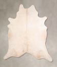 Ivory with Beige XX-Large Brazilian Cowhide Rug 7'10"H x 7'3"W #A32263 by Hudson Hides