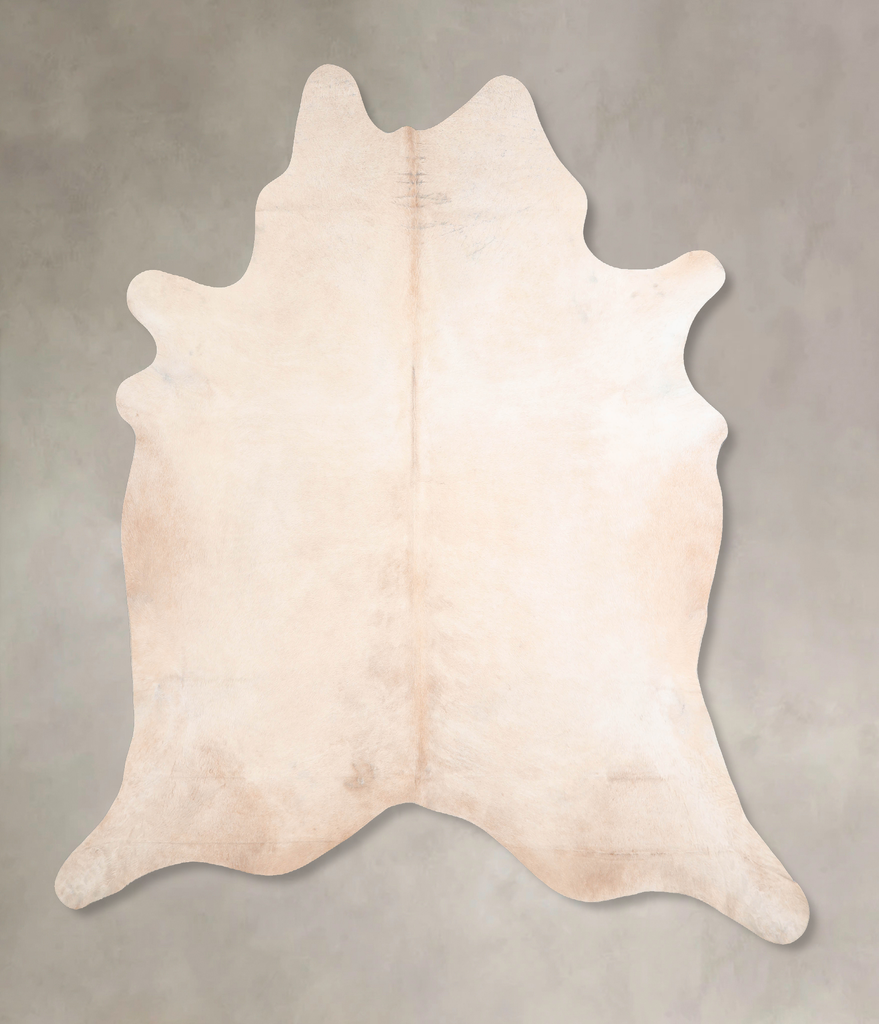 Ivory with Beige XX-Large Brazilian Cowhide Rug 7'10"H x 7'3"W #A32263 by Hudson Hides