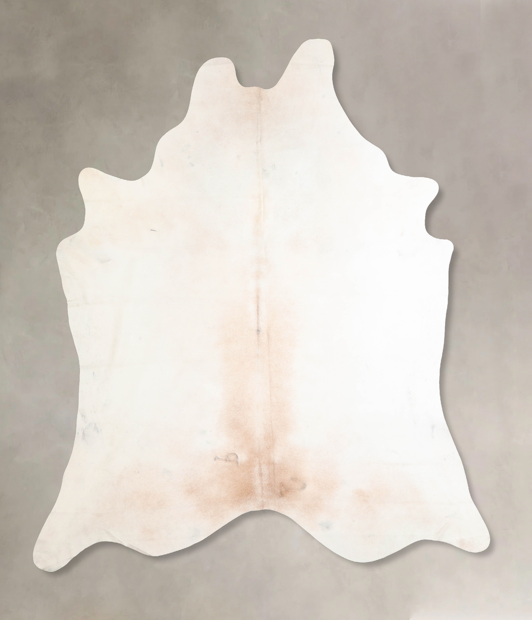 Ivory with Beige XX-Large Brazilian Cowhide Rug 7'10"H x 6'7"W #A32289