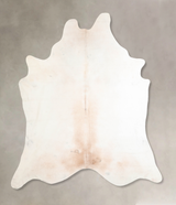 Ivory with Beige XX-Large Brazilian Cowhide Rug 7'10"H x 6'7"W #A32289 by Hudson Hides