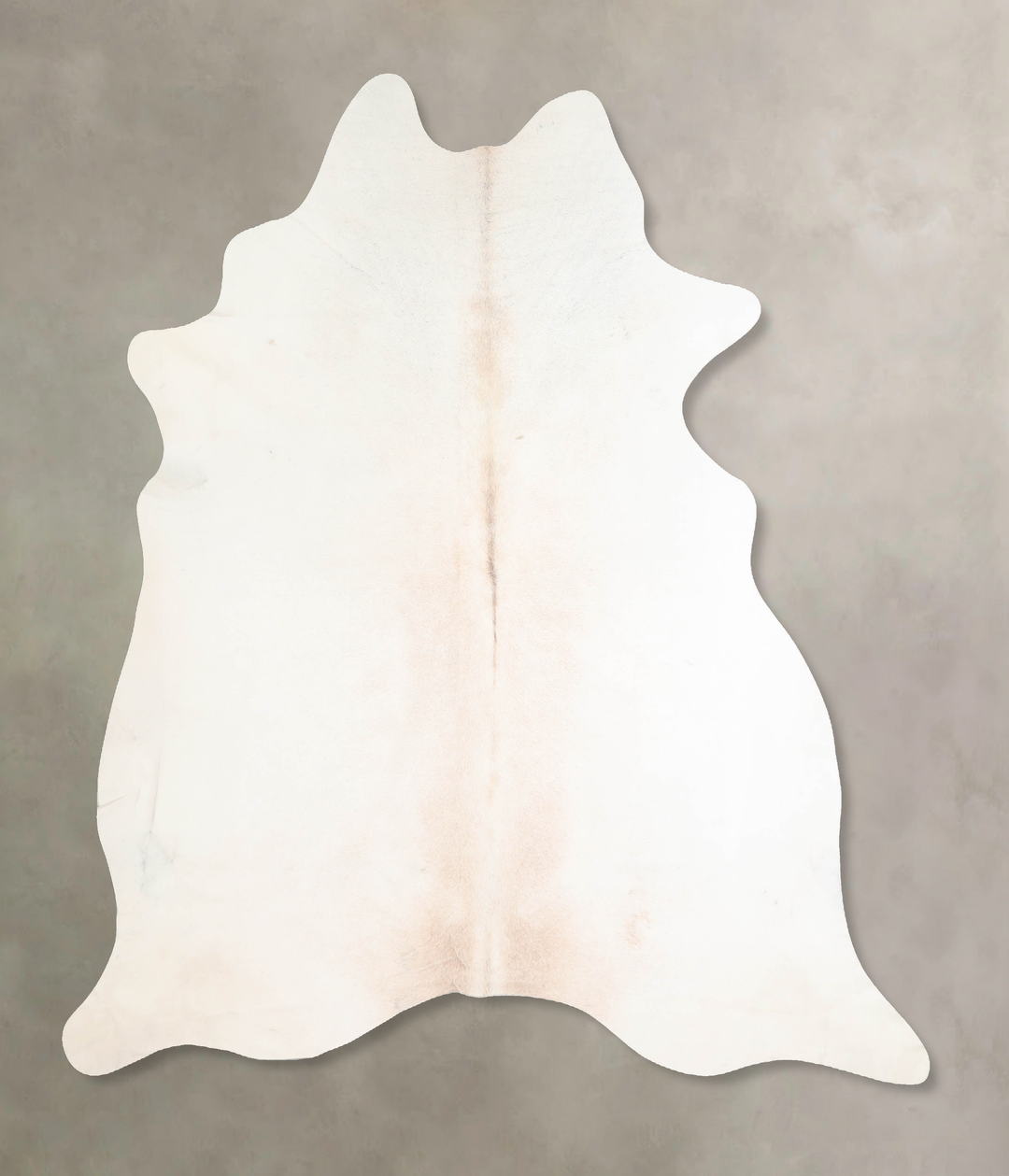 Ivory with Beige X-Large Brazilian Cowhide Rug 6'10"H x 6'7"W #A32349 