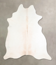 Ivory with Beige X-Large Brazilian Cowhide Rug 6'10"H x 6'7"W #A32349 by Hudson Hides