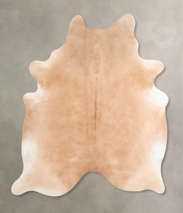 Beige X-Large Brazilian Cowhide Rug 7'1"H x 5'11"W #A32352 by Hudson Hides