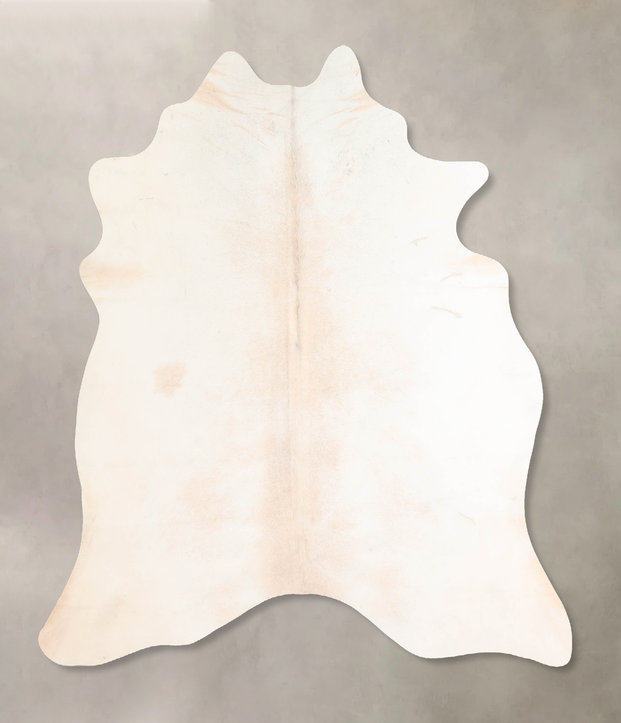 Ivory with Beige Large Brazilian Cowhide Rug 5'6"H x 5'6"W #A32363 by Hudson Hides
