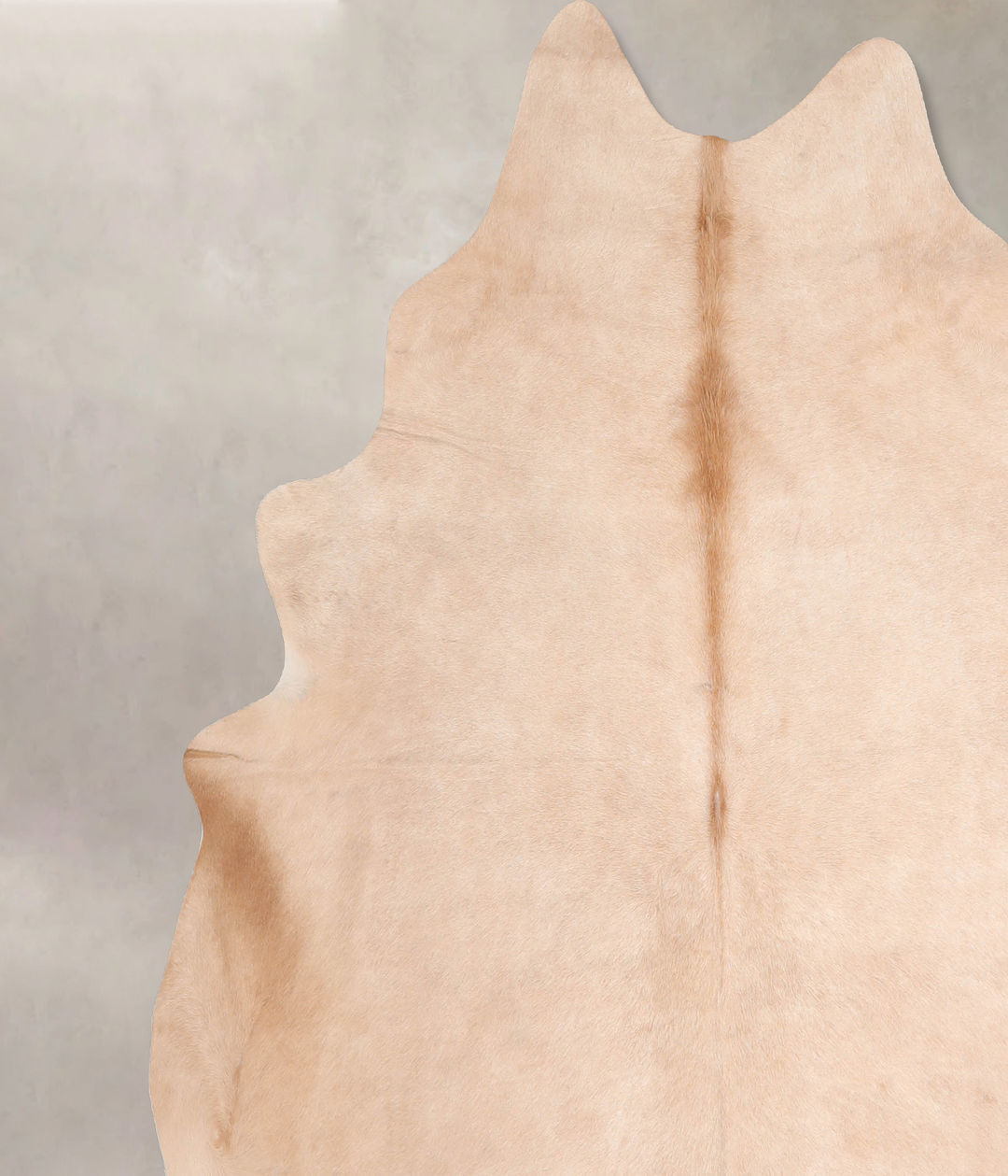 Beige X-Large Brazilian Cowhide Rug 7'0"H x 6'8"W #A32385 by Hudson Hi