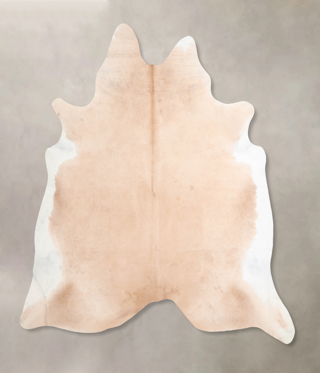 Beige X-Large Brazilian Cowhide Rug 6'5"H x 6'7"W #A32395 by Hudson Hi