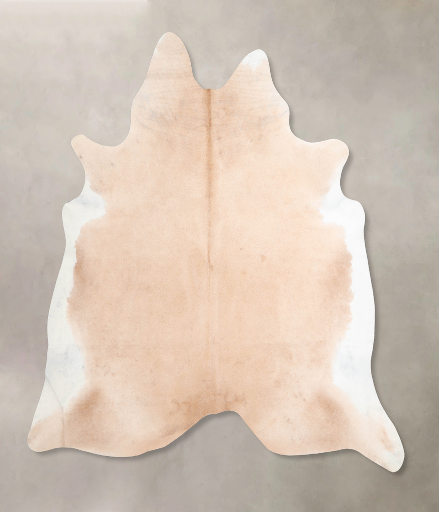 Beige X-Large Brazilian Cowhide Rug 6'5"H x 6'7"W #A32395 by Hudson Hides