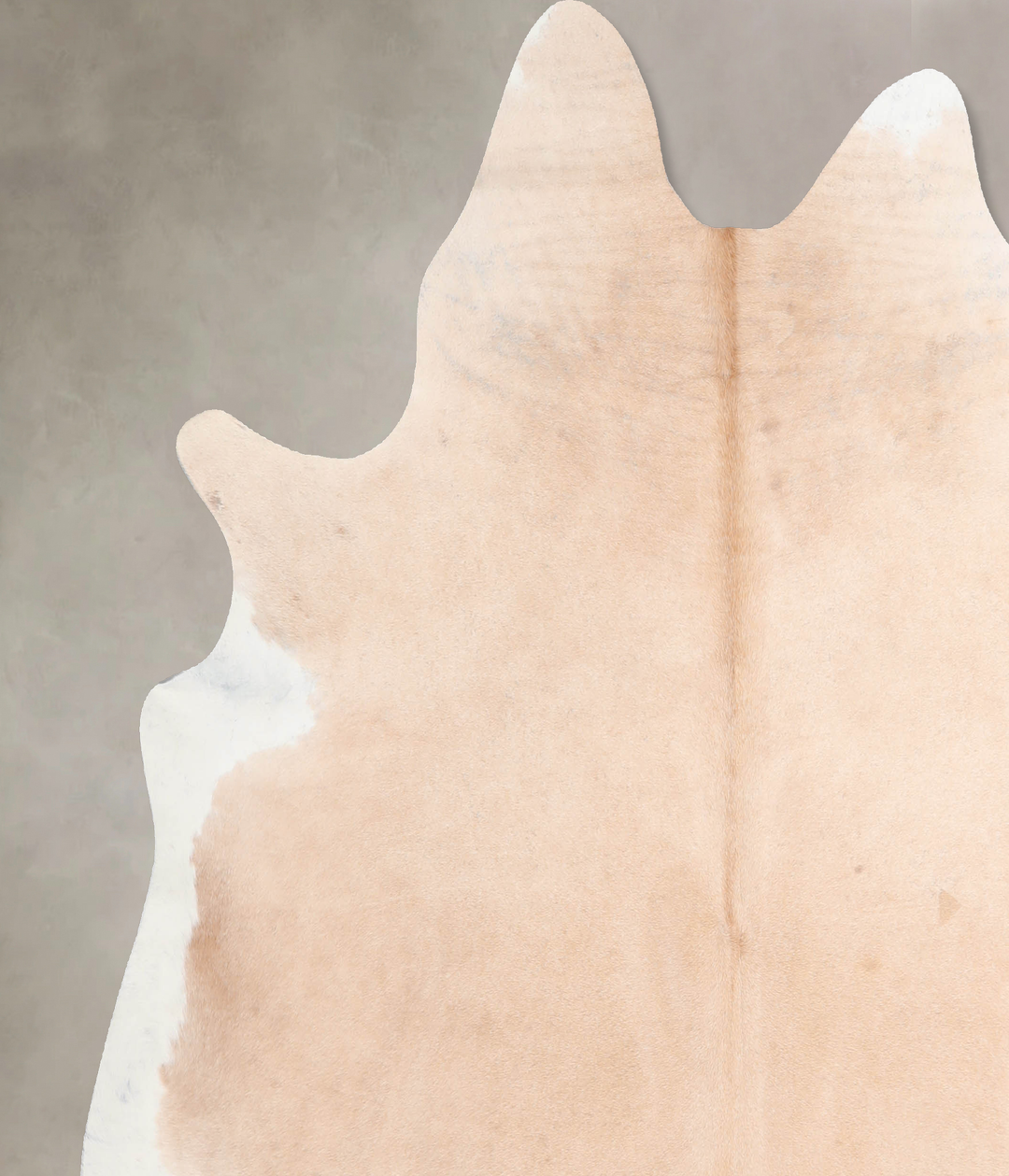 Beige X-Large Brazilian Cowhide Rug 6'5"H x 6'7"W #A32395 by Hudson Hi