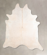 Ivory with Beige XX-Large Brazilian Cowhide Rug 8'3"H x 7'3"W #A32424 by Hudson Hides