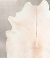Ivory with Beige XX-Large Brazilian Cowhide Rug 7'7"H x 7'8"W #A32431 by Hudson Hides