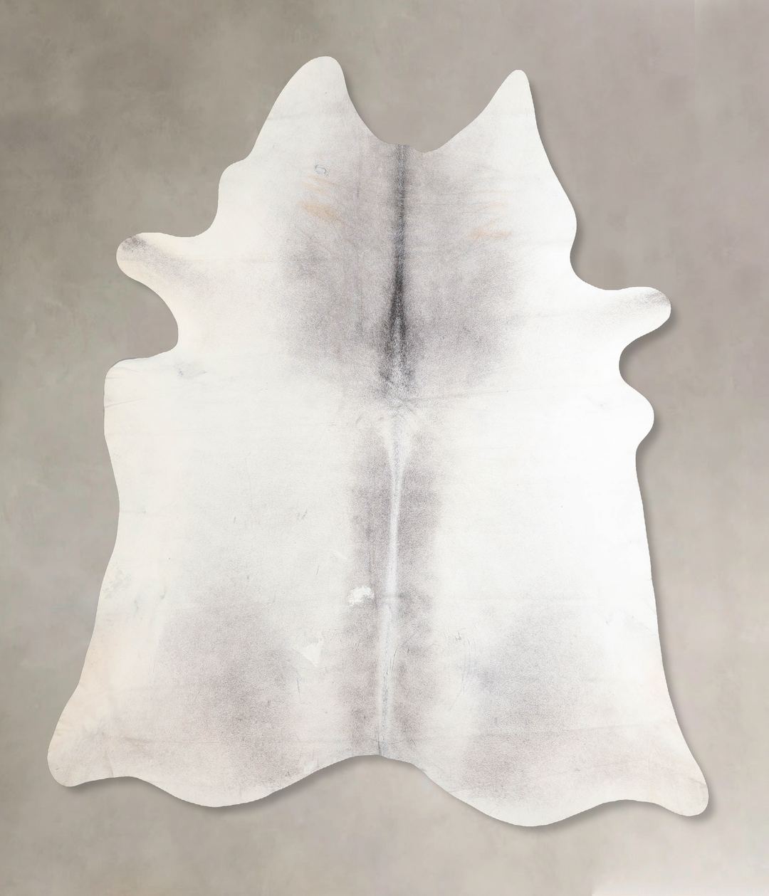 Medium Grey X-Large Brazilian Cowhide Rug 7'1"H x 6'9"W #A32446 by Hud