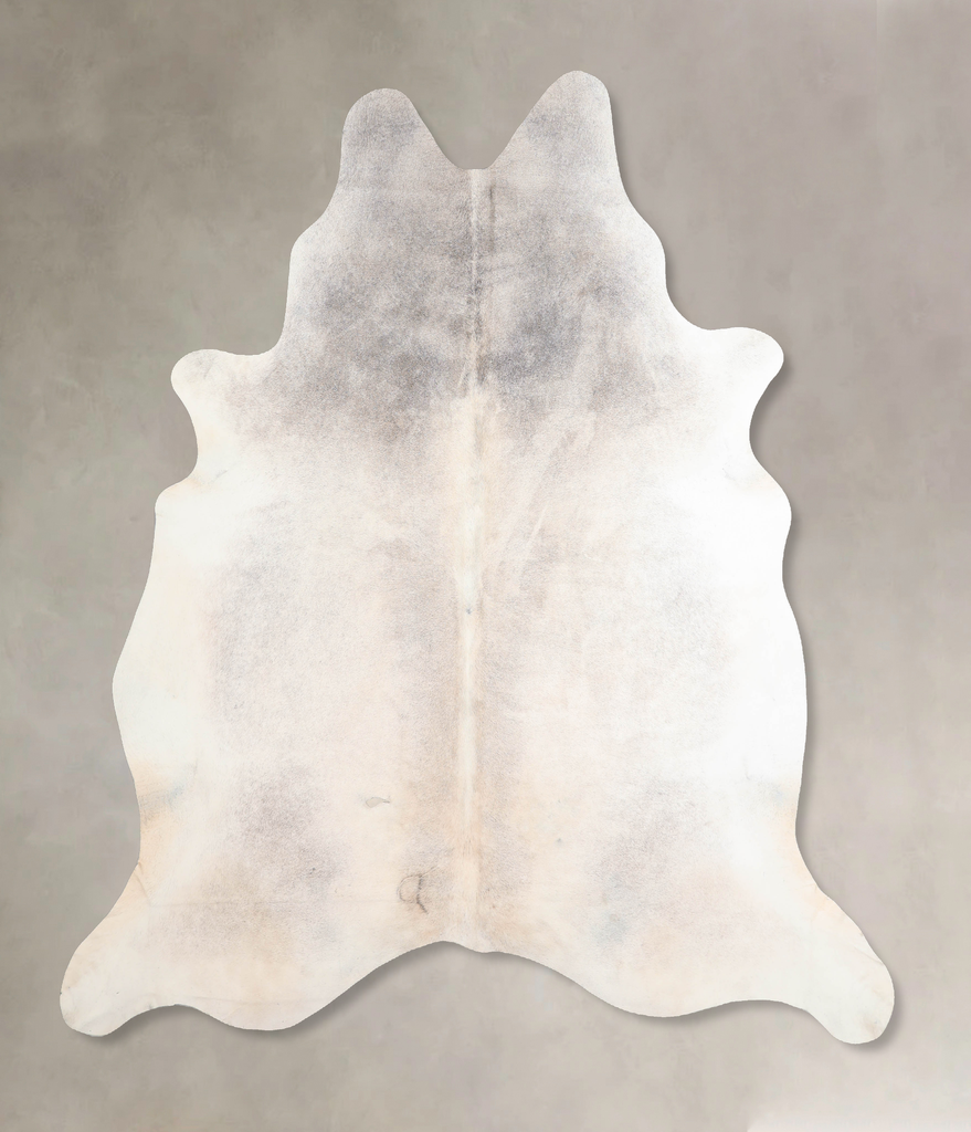 Grey with Beige X-Large Brazilian Cowhide Rug 7'1"H x 6'5"W #A32463 by Hudson Hides