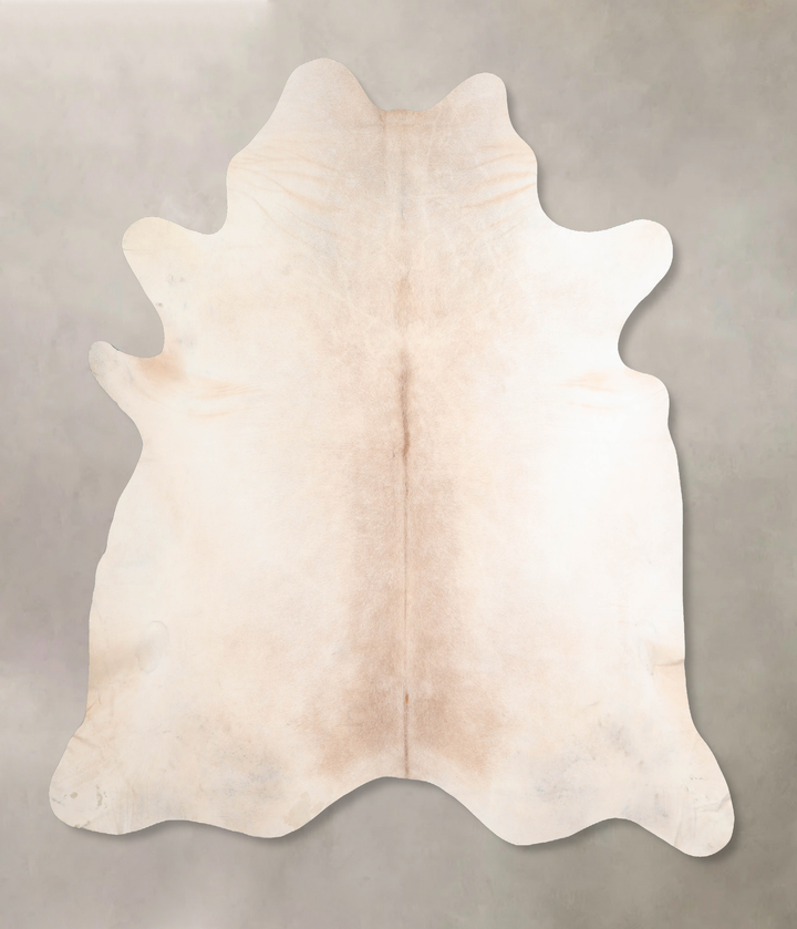 Ivory with Beige XX-Large Brazilian Cowhide Rug 7'9"H x 7'6"W #A32497 by Hudson Hides