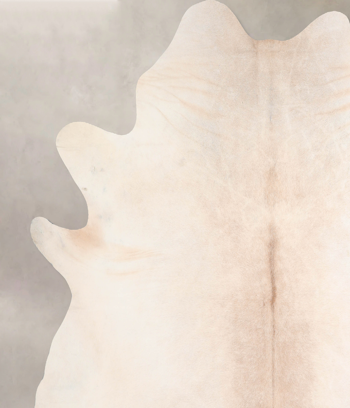 Ivory with Beige XX-Large Brazilian Cowhide Rug 7'9"H x 7'6"W #A32497 by Hudson Hides