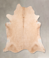 Beige XX-Large Brazilian Cowhide Rug 7'4"H x 7'2"W #A32508 by Hudson Hides