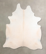 Ivory with Beige XX-Large Brazilian Cowhide Rug 7'10"H x 6'6"W #A32526 by Hudson Hides