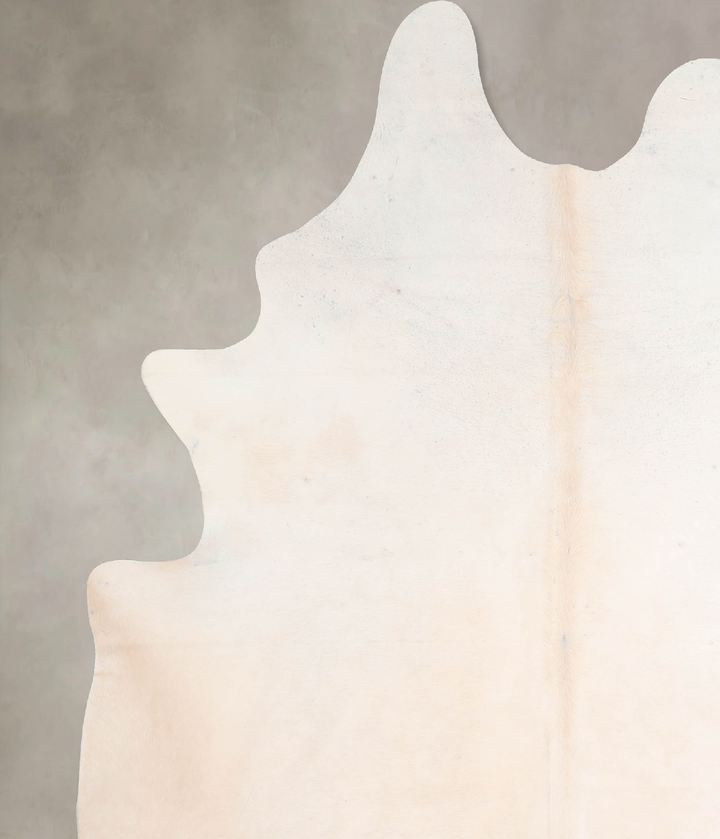 Ivory with Beige XX-Large Brazilian Cowhide Rug 7'10"H x 6'6"W #A32526 by Hudson Hides