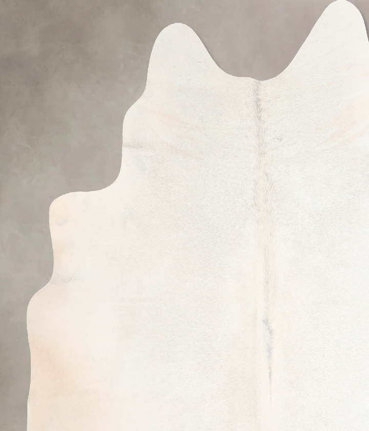 Ivory with Beige X-Large Brazilian Cowhide Rug 6'11"H x 6'2"W #A32536 by Hudson Hides