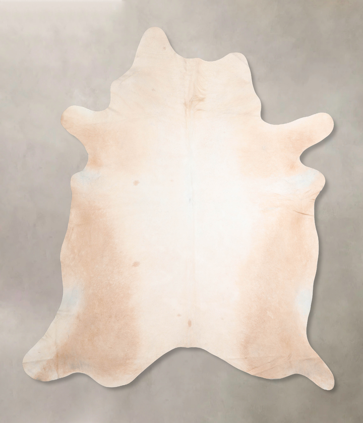 Ivory with Beige XX-Large Brazilian Cowhide Rug 7'9"H x 7'2"W #A32567 by Hudson Hides