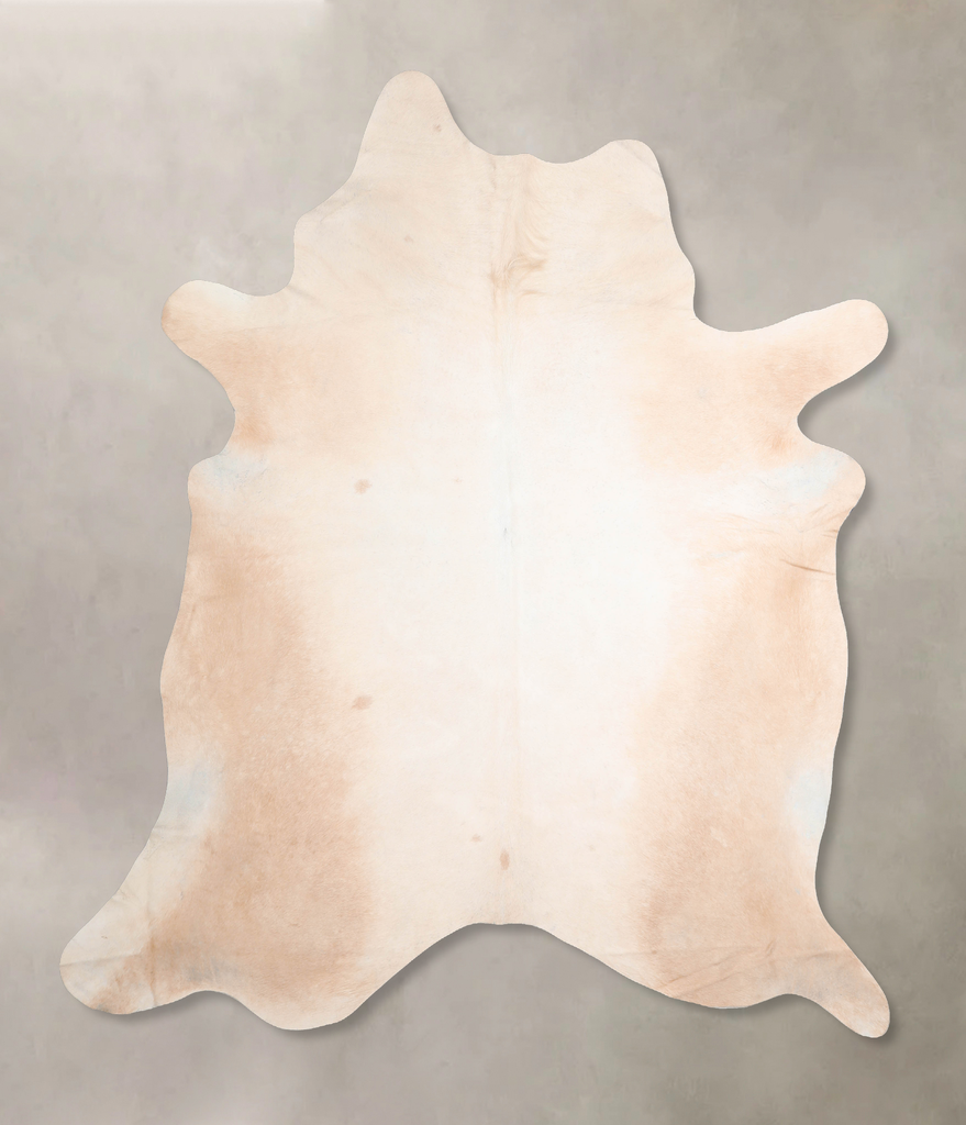 Ivory with Beige XX-Large Brazilian Cowhide Rug 7'9"H x 7'2"W #A32567 by Hudson Hides