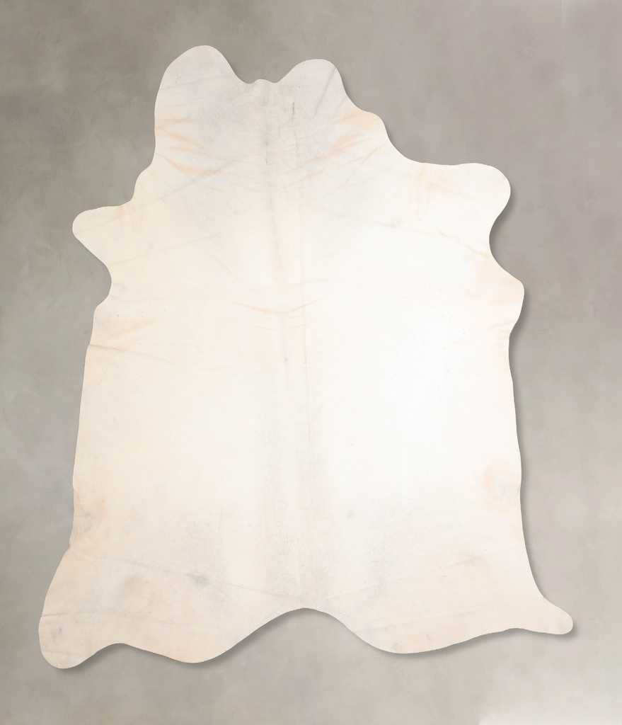 Ivory with Beige XX-Large Brazilian Cowhide Rug 8'8"H x 7'11"W #A32600 by Hudson Hides