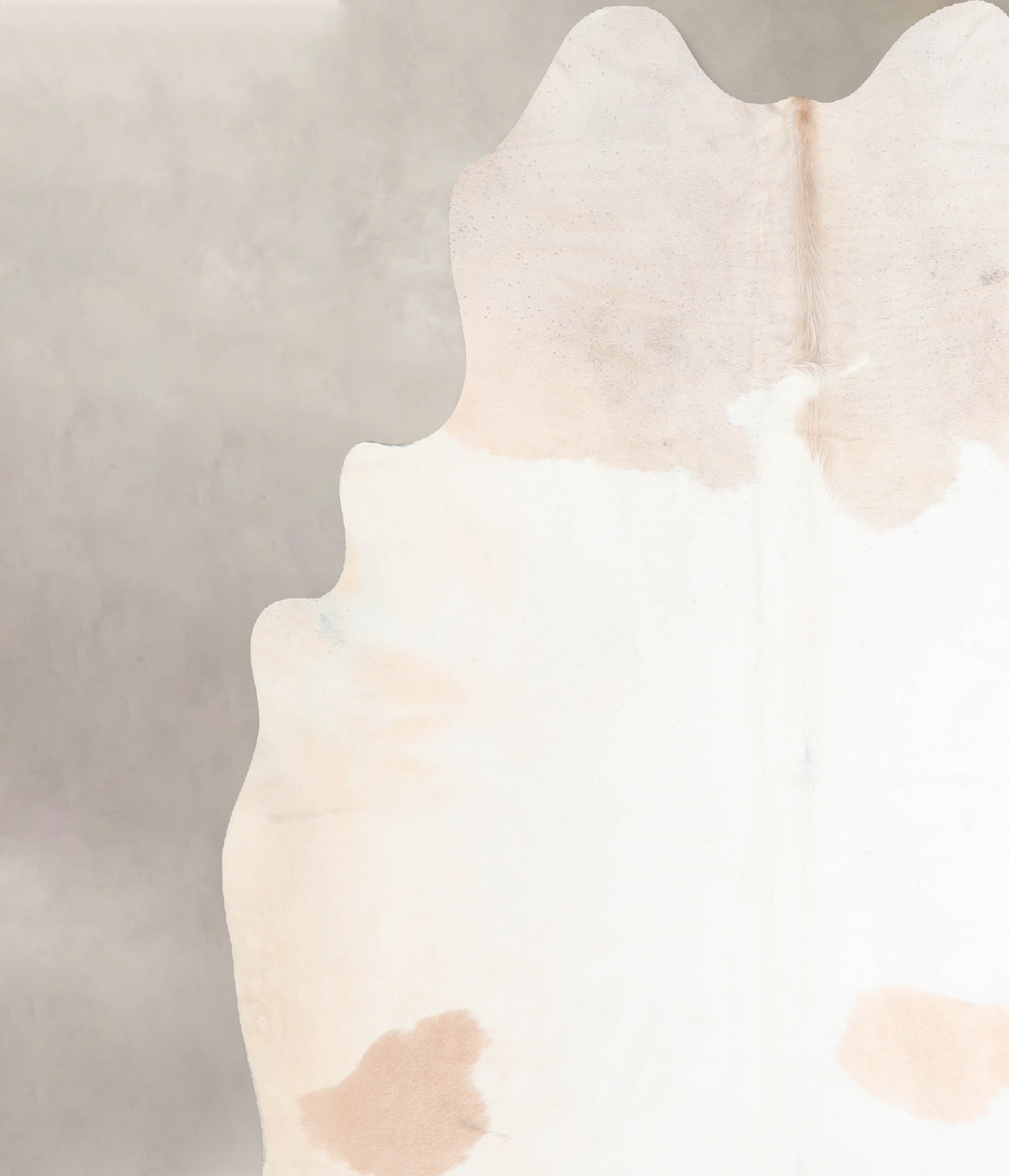 Beige and White XX-Large Brazilian Cowhide Rug 7'5"H x 7'1"W #A32669 b