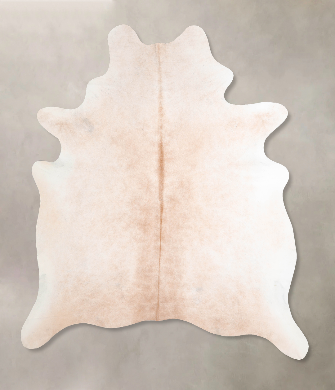 Ivory with Beige X-Large Brazilian Cowhide Rug 7'2"H x 5'10"W #A32683 