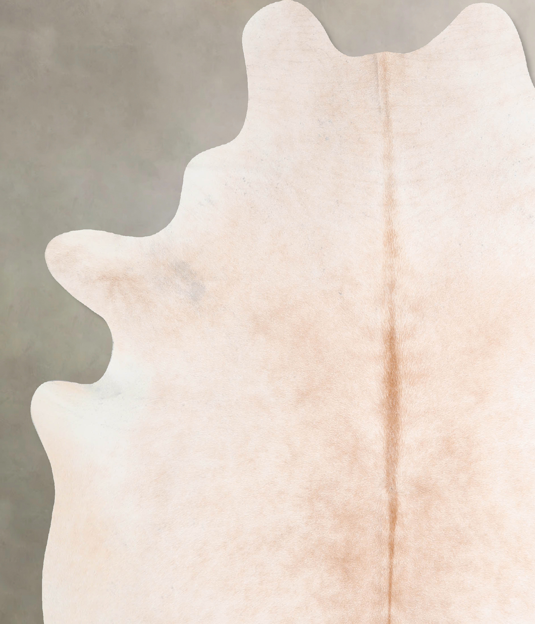 Ivory with Beige X-Large Brazilian Cowhide Rug 7'2"H x 5'10"W #A32683 