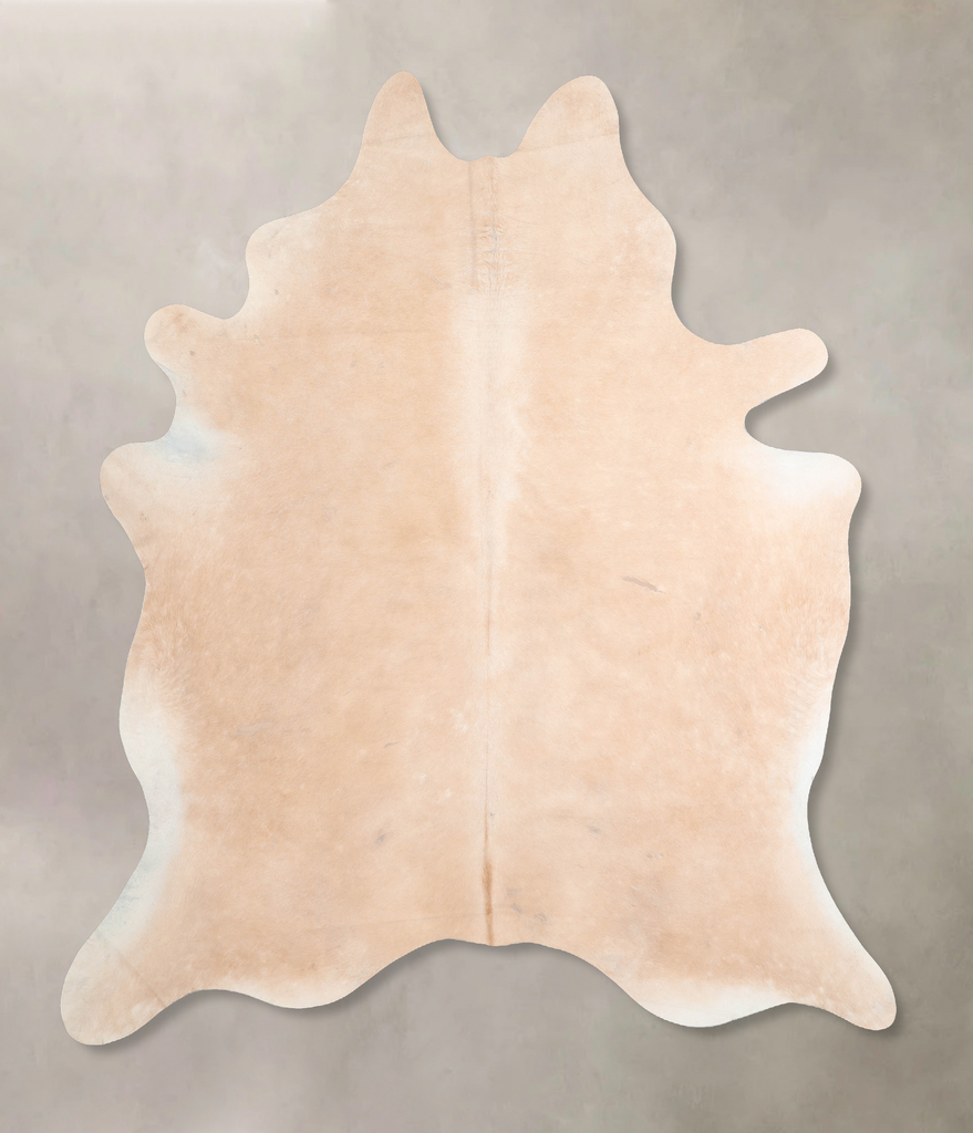 Beige X-Large Brazilian Cowhide Rug 7'5"H x 6'5"W #A32697 by Hudson Hides