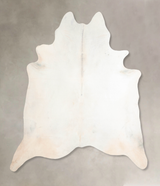 Ivory with Beige XX-Large Brazilian Cowhide Rug 7'10"H x 7'5"W #A32716 by Hudson Hides